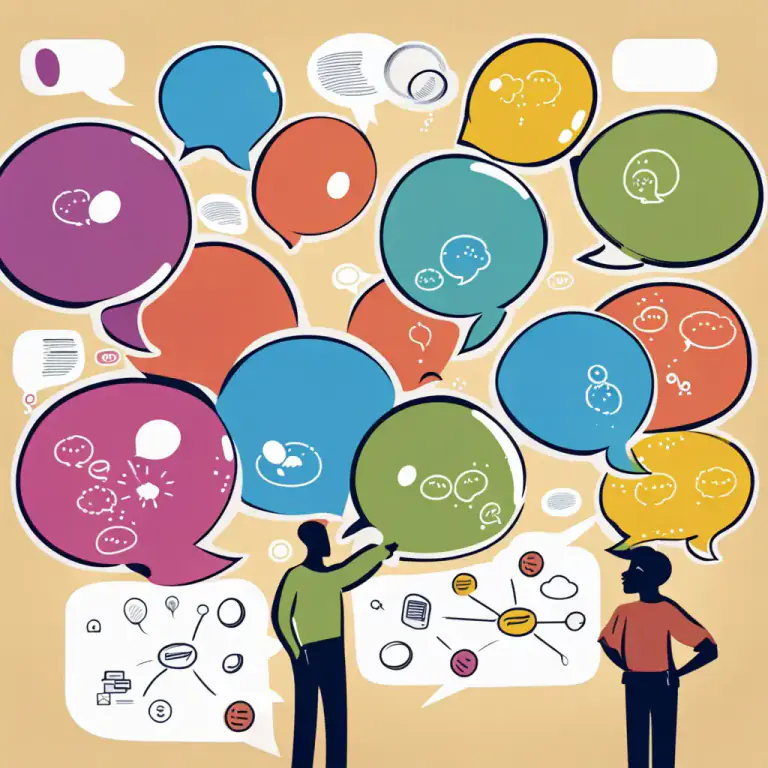 Visual representation of "cast about for" - To consider various options or possibilities.