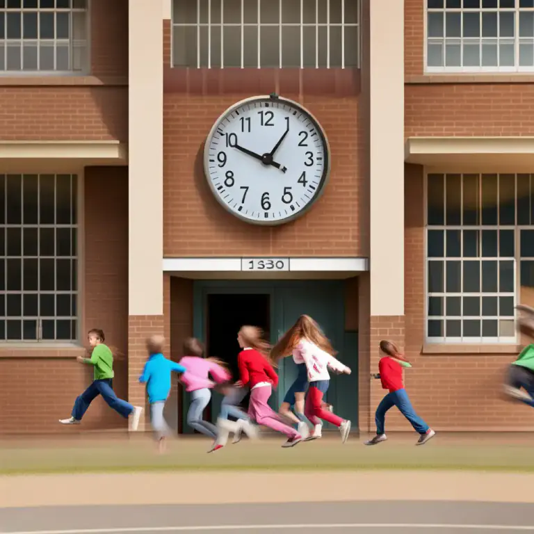 Visual representation of "let out" - To end; to finish