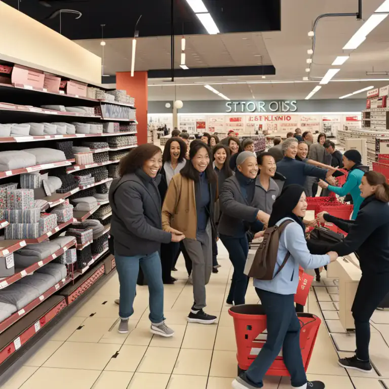 Visual representation of "snap up" - To buy or get something quickly and eagerly, usually at a good price.