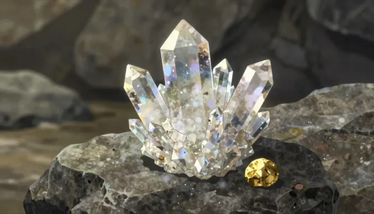 Visual representation of "mineral" - A solid object found in nature that is not a plant or an animal