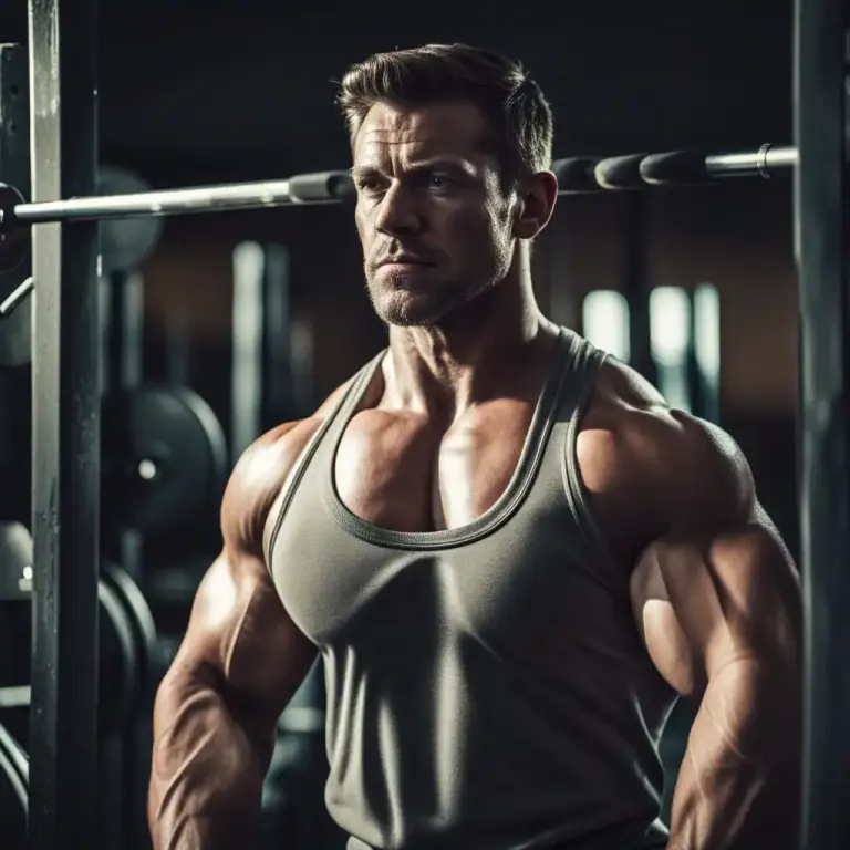 Visual representation of "pump iron" - To lift heavy weights for exercise