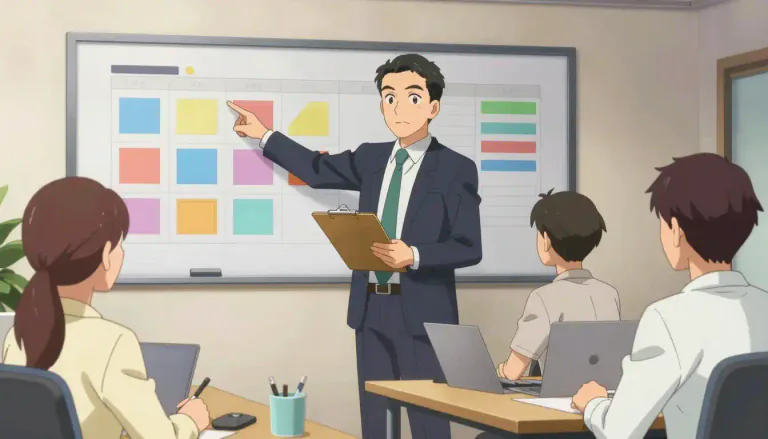 Visual representation of "managerial" - Relating to the activities, responsibilities, and skills of managers in an organization.