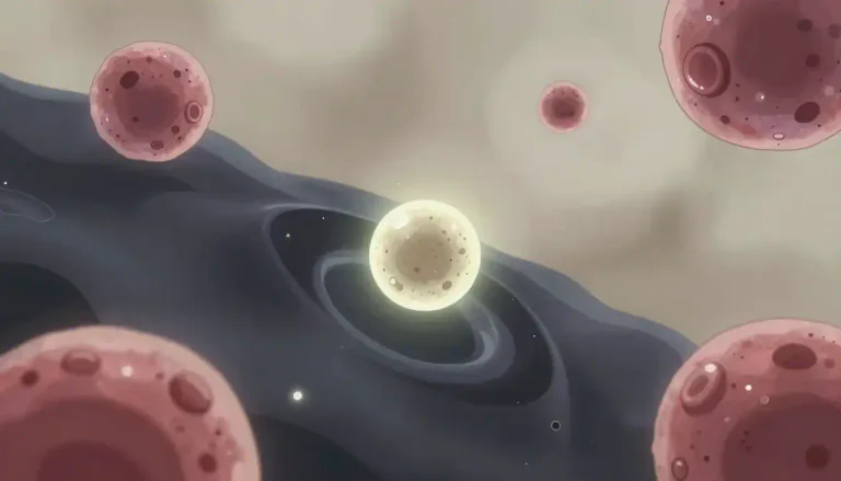 Visual representation of "nanoparticle" - A very small particle that is often studied in nanotechnology and measures between 1 and 100 nanometers in size.