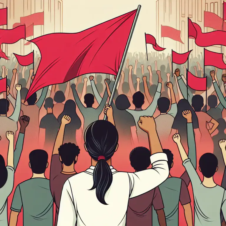 Visual representation of "red" - The political left-wing