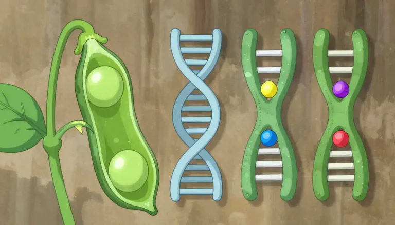 Visual representation of "heterozygous" - Describing an organism that has two different alleles for a specific gene.
