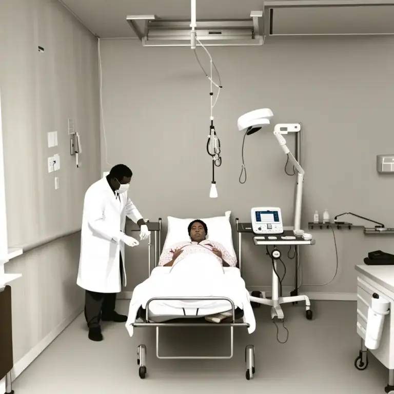 Visual representation of "treat" - To give medical care or attention