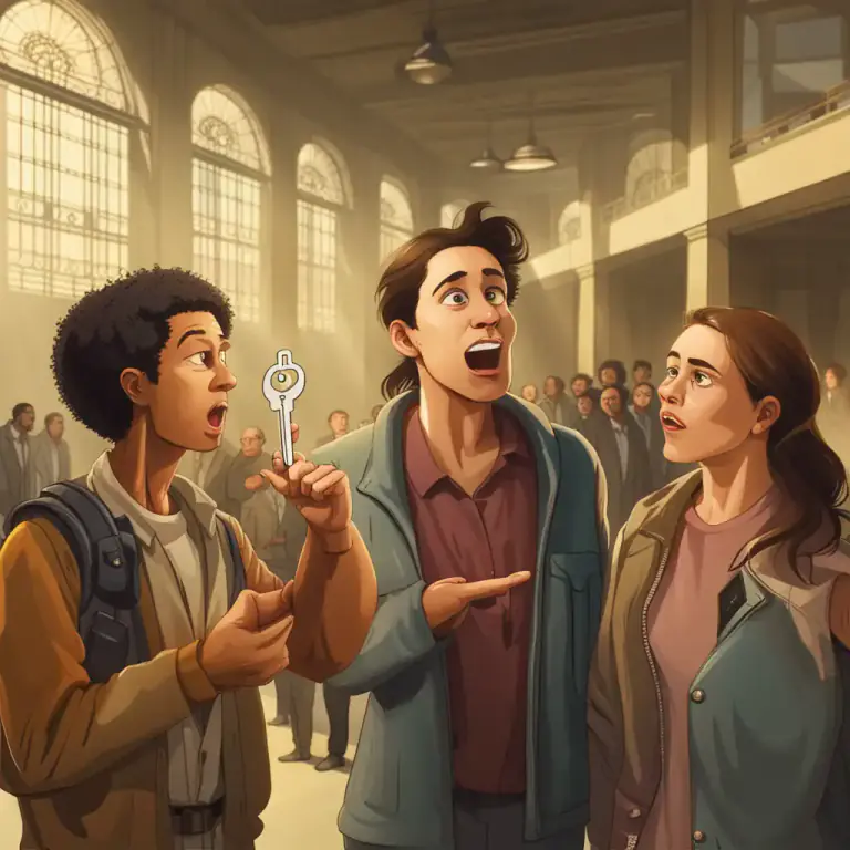 Visual representation of "ask around" - To talk to several different people to get information or help.