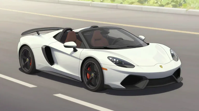 Visual representation of "roadster" - A type of sports car that has two seats and an open top