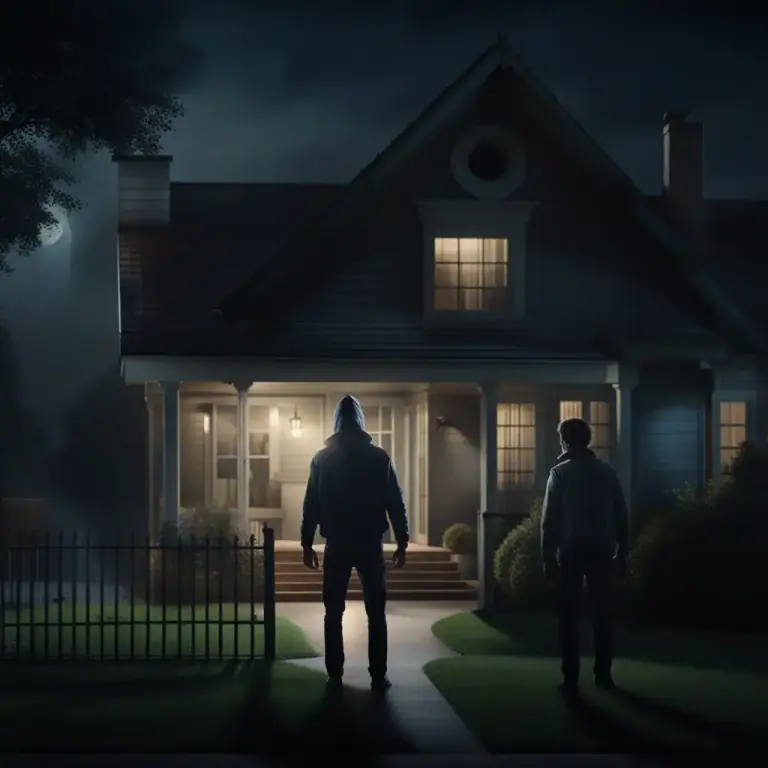 Visual representation of "a man’s home is his castle" - A person has the right to defend their house from intruders.