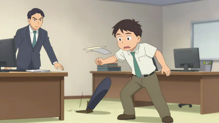 Visual representation of "shove" - To force someone to do something