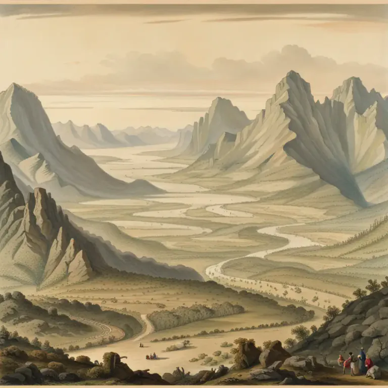 Visual representation of "interior" - The land that is not next to the coast in a country.