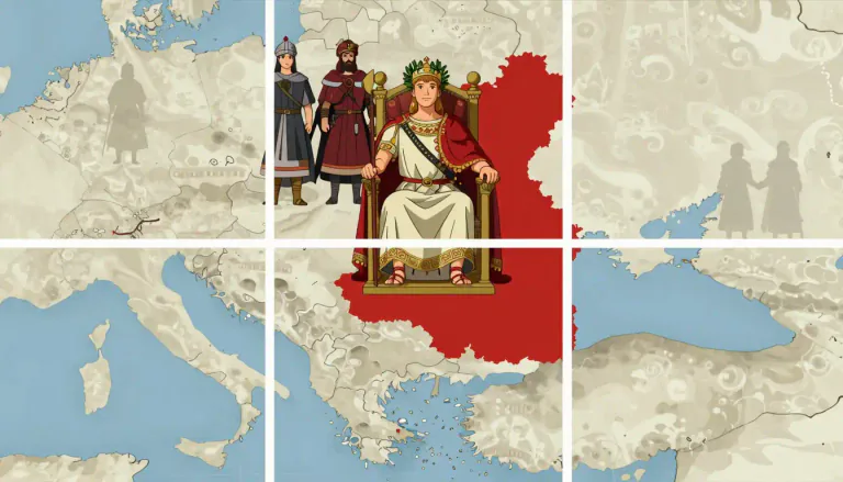 Visual representation of "tetrarch" - One of four rulers or governors of a quarter of a province, traditionally in the context of the Roman Empire.