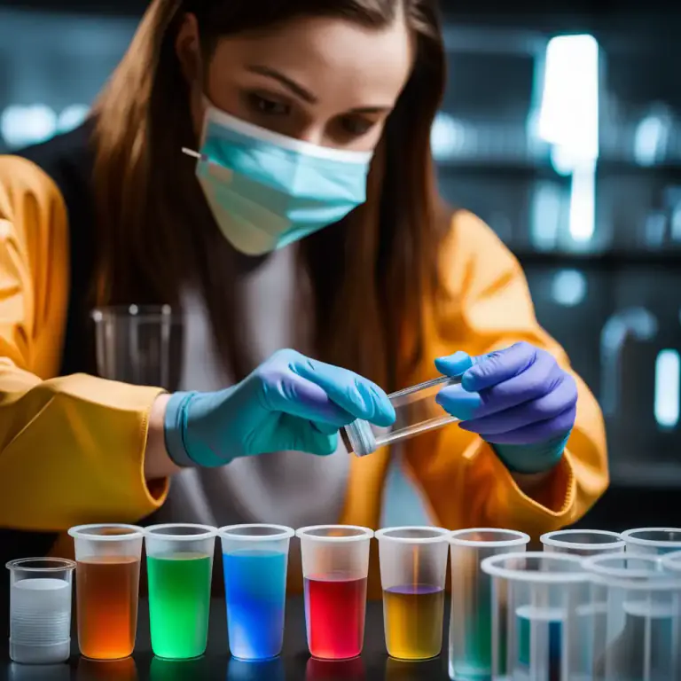 Visual representation of "acid" - A chemical that can change color to show if something is an acid or a base.