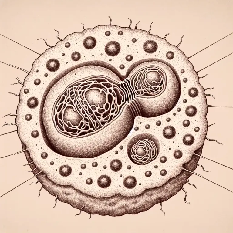 Visual representation of "mitosis" - The equivalent of binary fission in multicellular organisms