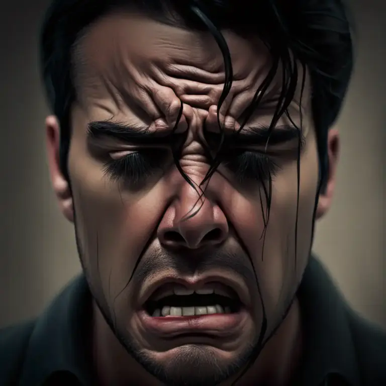 Visual representation of "tear at" - To cause emotional pain, distress or torment.