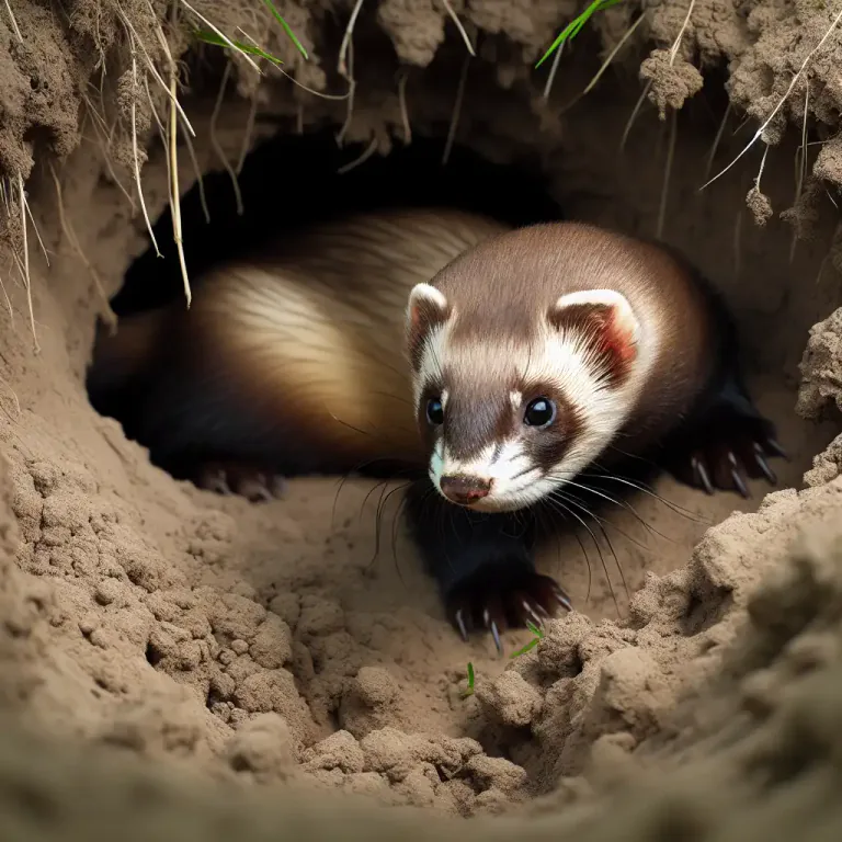 Visual representation of "ferret out" - To find and bring to light by searching
