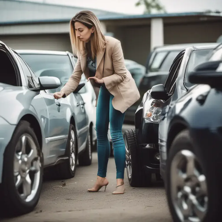 Visual representation of "kick the tyres" - To check the condition of something before buying it.