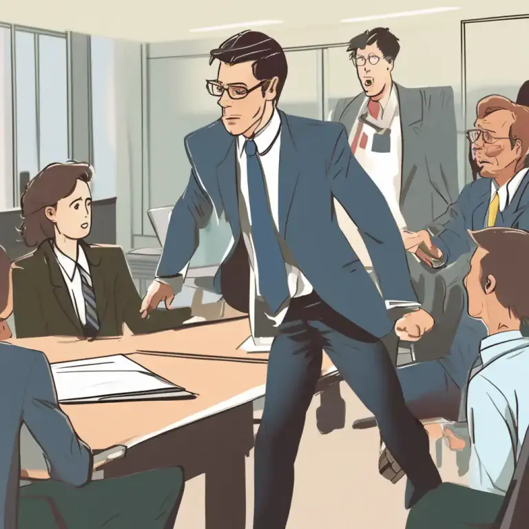 Visual representation of "take/draw somebody to one side" - To take someone apart from a group to talk privately.