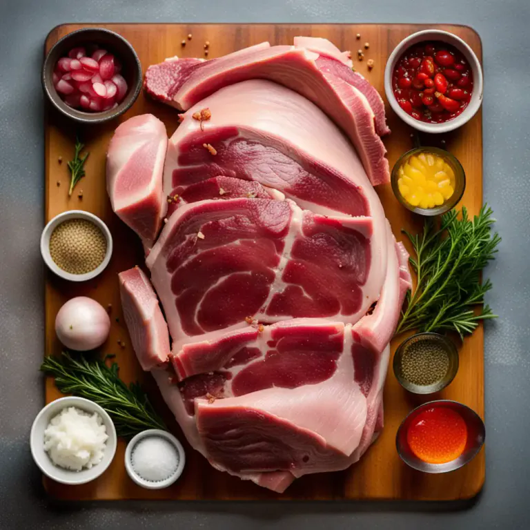 Visual representation of "shoulder" - The cut of meat that comes from the upper part of the front leg of an animal