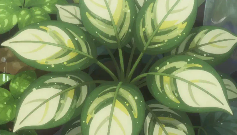 Visual representation of "variegated" - Having many different colors, often in a pattern.