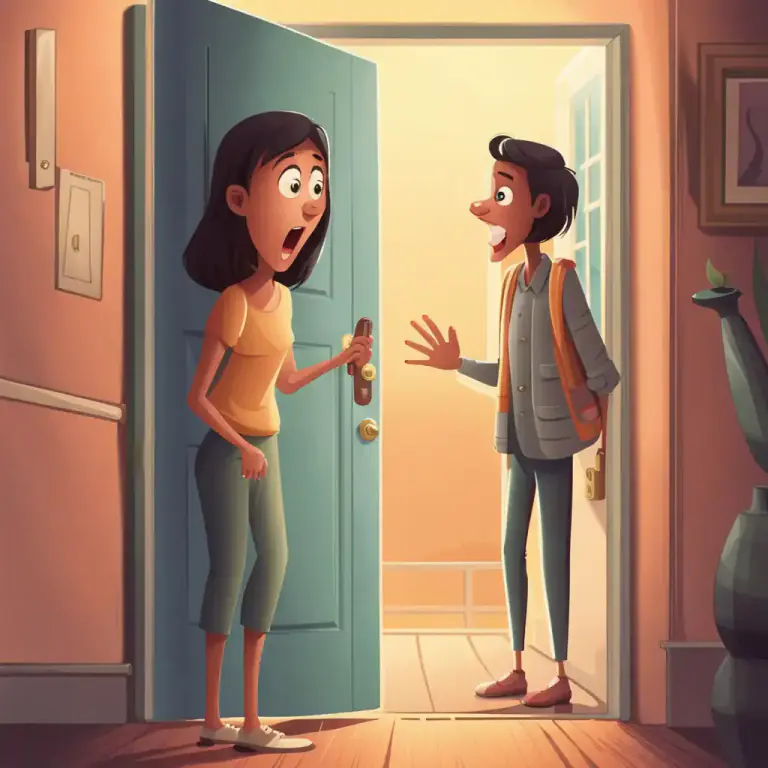 Visual representation of "now then" - Used to show confusion or surprise