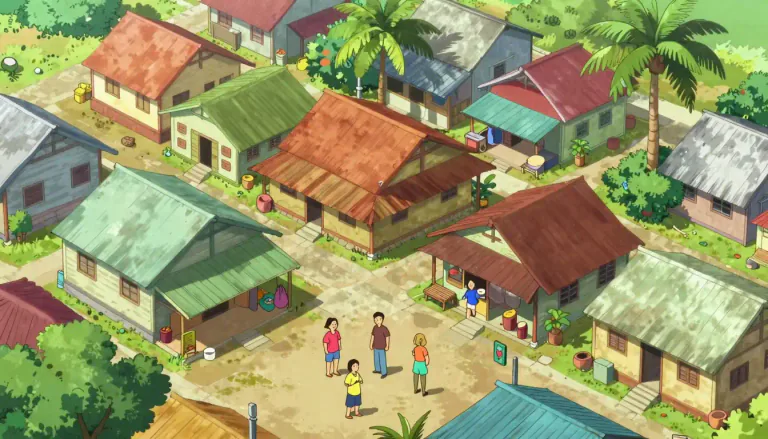 Visual representation of "barangay" - A barangay is the smallest administrative division in the Philippines, typically considered a village or neighborhood.
