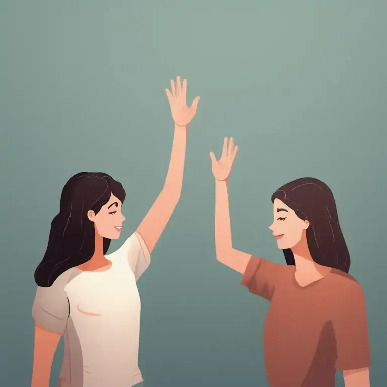 Visual representation of "lay a finger on somebody" - To physically touch or harm someone.