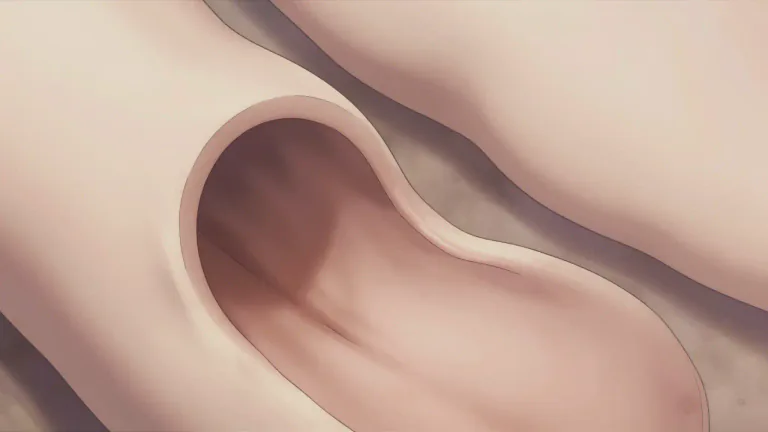 Visual representation of "sinus" - A slight contraction in a canal or passage in a body.