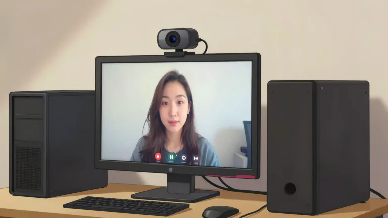 Visual representation of "webcam" - A small digital camera that is directly attached to a computer and used to transmit video over the Internet.