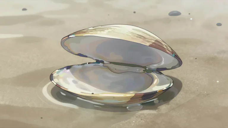 Visual representation of "bivalve" - A type of aquatic animal with a shell that is divided into two parts, like a clam or an oyster.
