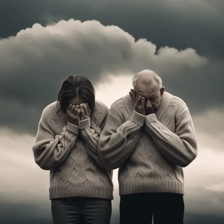 Visual representation of "hang/lie heavy" - To create a feeling of depression or sadness