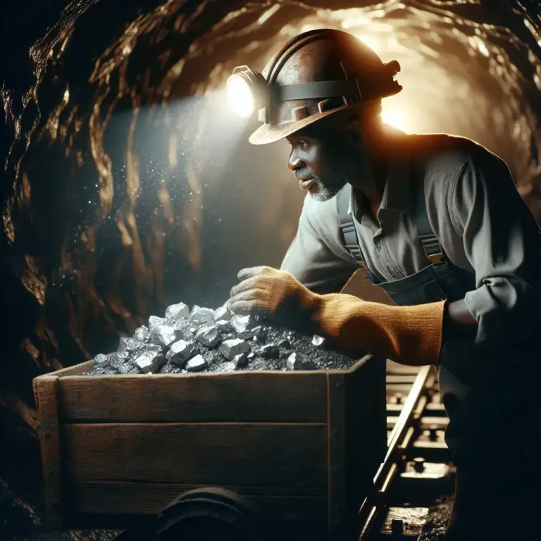 Visual representation of "mucker" - A person who works in a mine