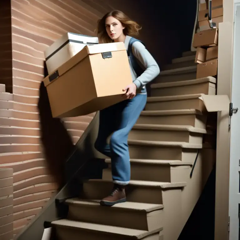 Visual representation of "fetch up" - To bring something or someone to a place.