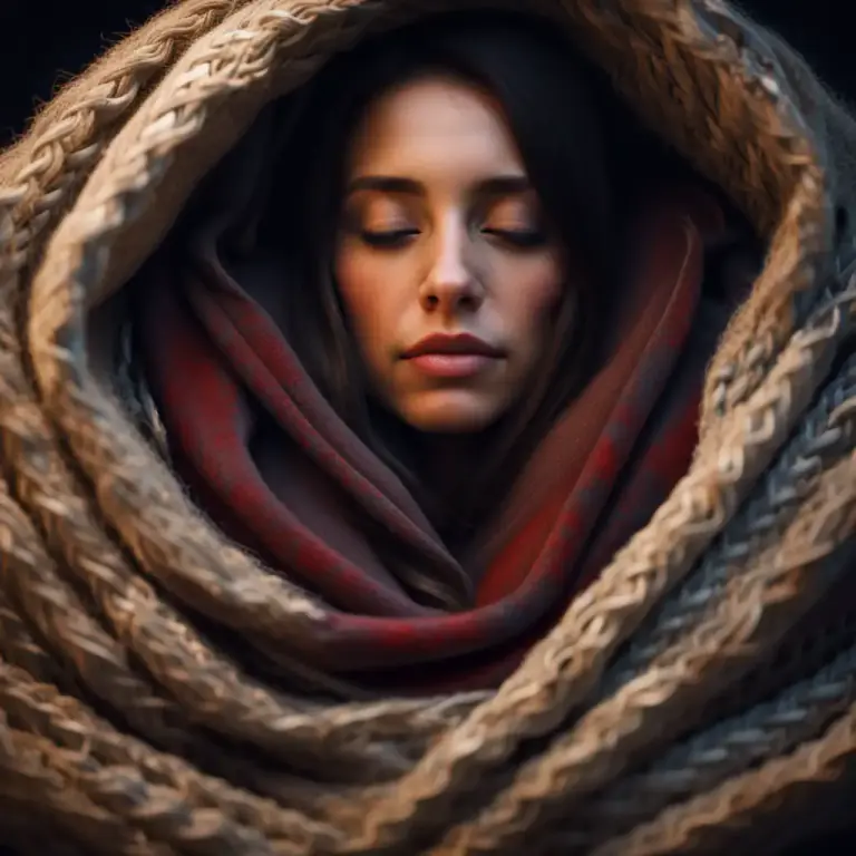 Visual representation of "burrow" - Making oneself snug and comfortable in a place.