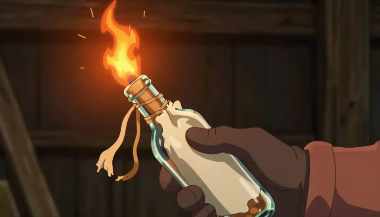 Visual representation of "incendiary" - Used to describe something that is designed to cause a fire.