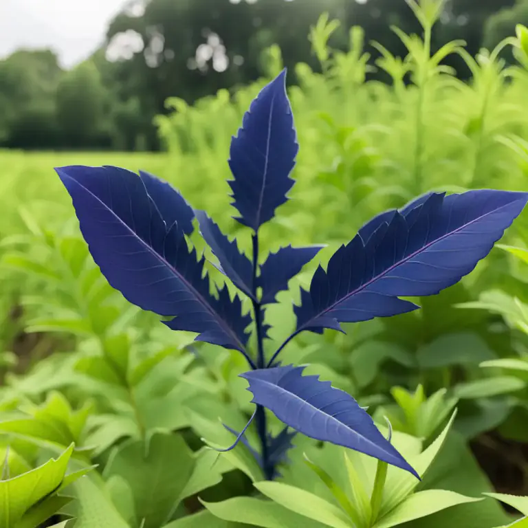 Visual representation of "indigo" - A plant that produces a blue dye