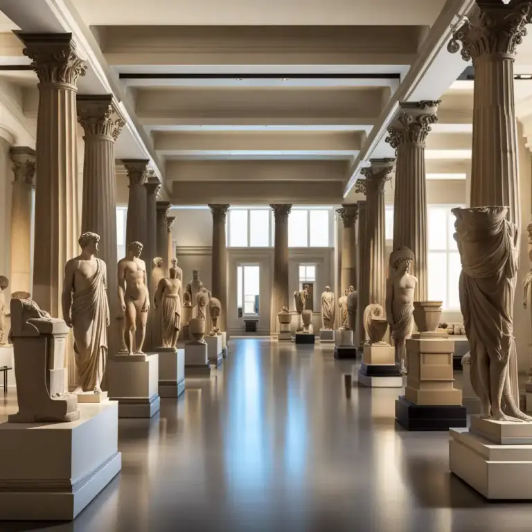 Visual representation of "classical" - Relating to the principles and styles of ancient Greek and Roman architecture.