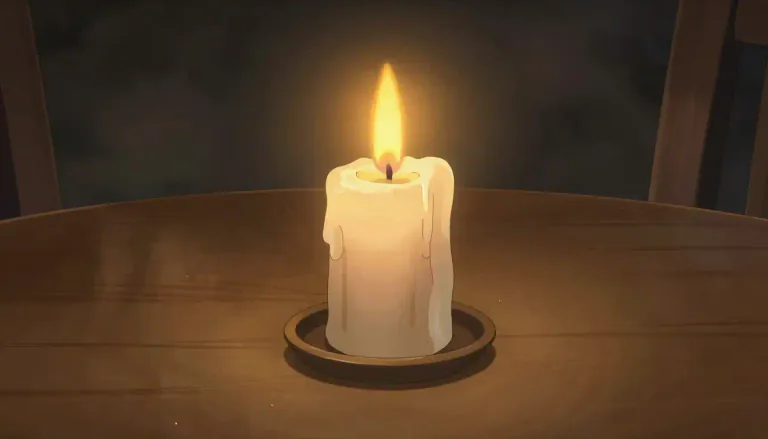 Visual representation of "candlelight" - The light that a candle produces