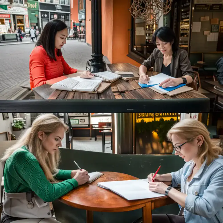 Visual representation of "correspondence" - Communication by exchanging letters with someone.