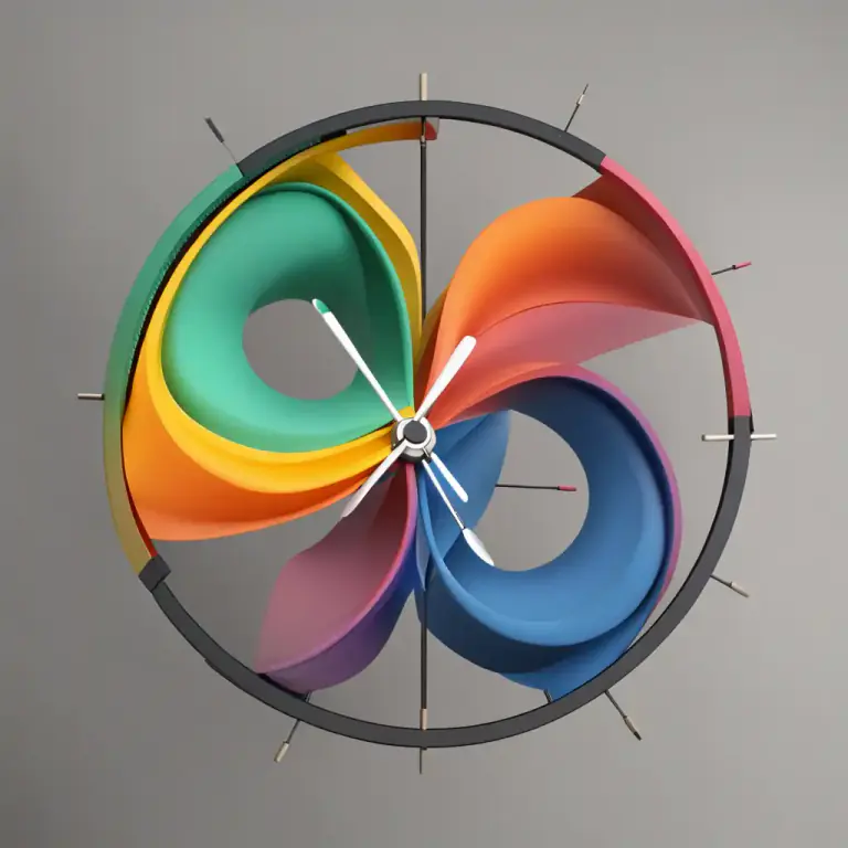 Visual representation of "four-dimensional" - Related to the concept in physics that combines three dimensions of space with one dimension of time.