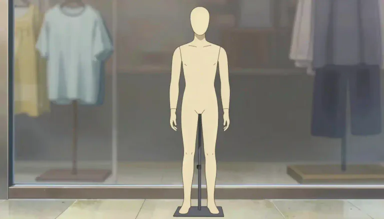 Visual representation of "dummy" - A model or replica of a human being