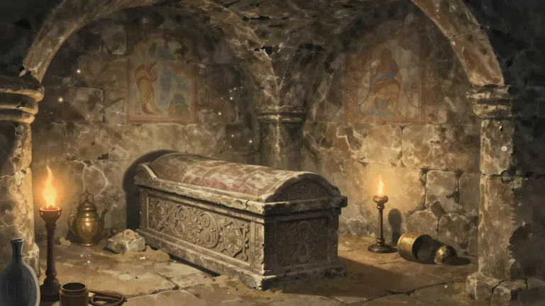 Visual representation of "sepulchre" - A tomb or a burial chamber.