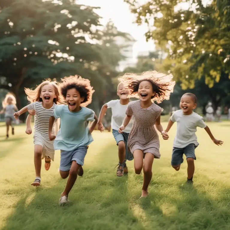 Visual representation of "lark around" - To behave in a playful and carefree way
