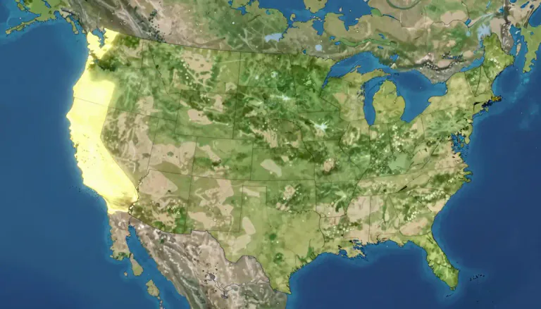 Visual representation of "westernmost" - Furthest to the west