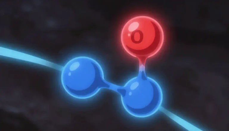 Visual representation of "dipolar" - Relating to molecules or systems that have two opposite poles or charges.