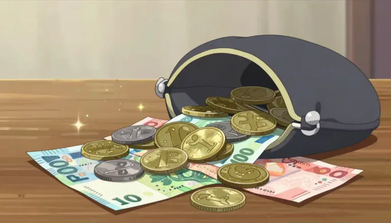Visual representation of "moolah" - Informal term for money.