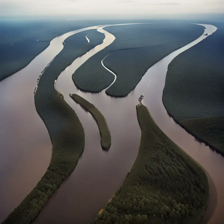 Visual representation of "negro" - The Negro river in South America.