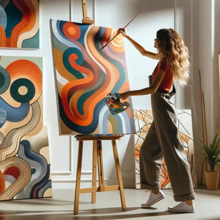 Visual representation of "abstractionist" - A person who creates abstract works of art or supports the style of abstract art