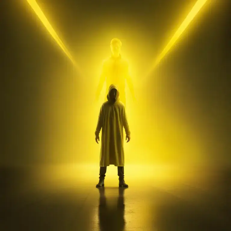 Visual representation of "yellow" - Cowardly or treacherous.