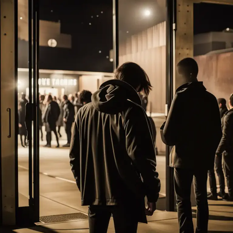 Visual representation of "let into" - To permit someone to enter a place